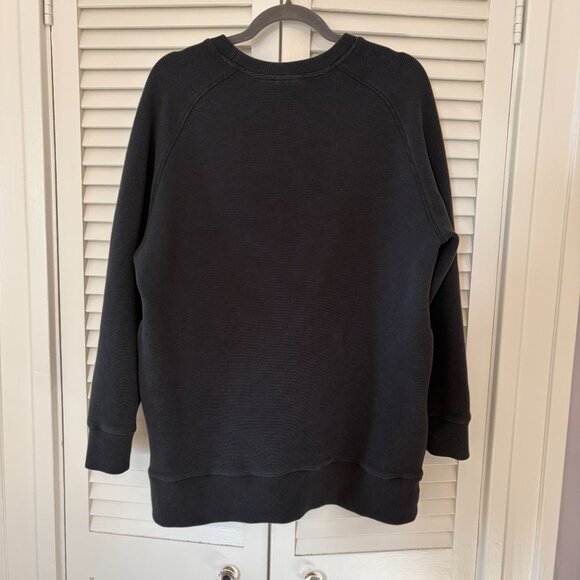 Varley women's Manning Sweatshirt in Black Rib XL zippers ribbed cotton - Picture 5 of 11